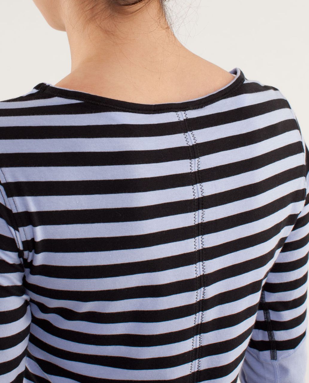 Lululemon Devotion Long Sleeve Tee - Sea Stripe Polar Haze Black / Polar Haze