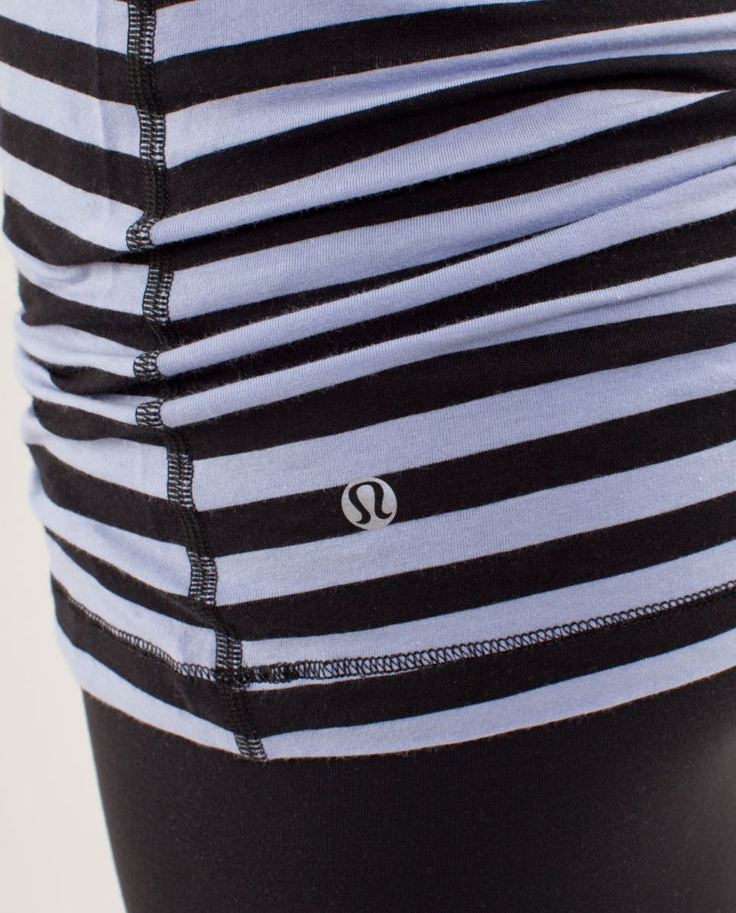 Lululemon Devotion Long Sleeve Tee - Sea Stripe Polar Haze Black / Polar Haze