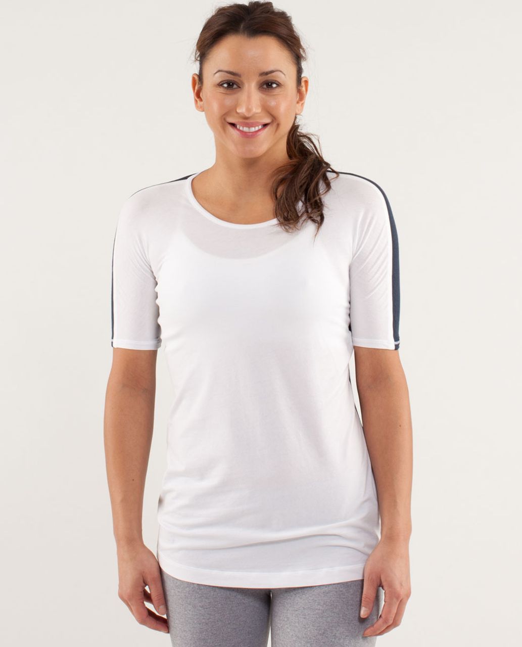 Lululemon Devotion Short Sleeve Tee - White / Inkwell