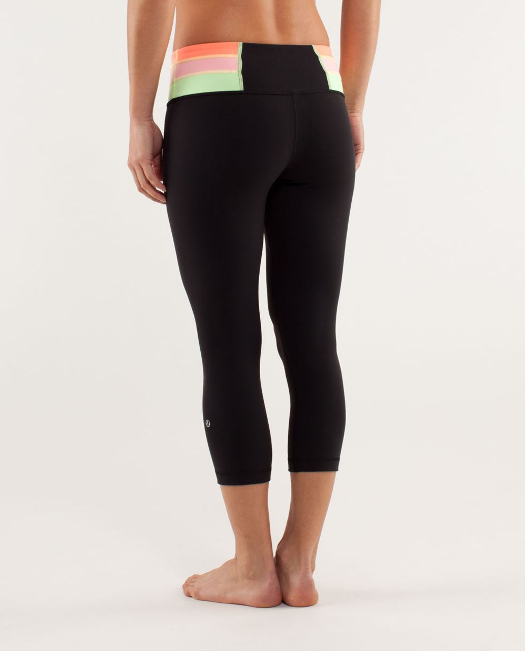 Lululemon Wunder Under Crop - Black / Quilt Spring13 2