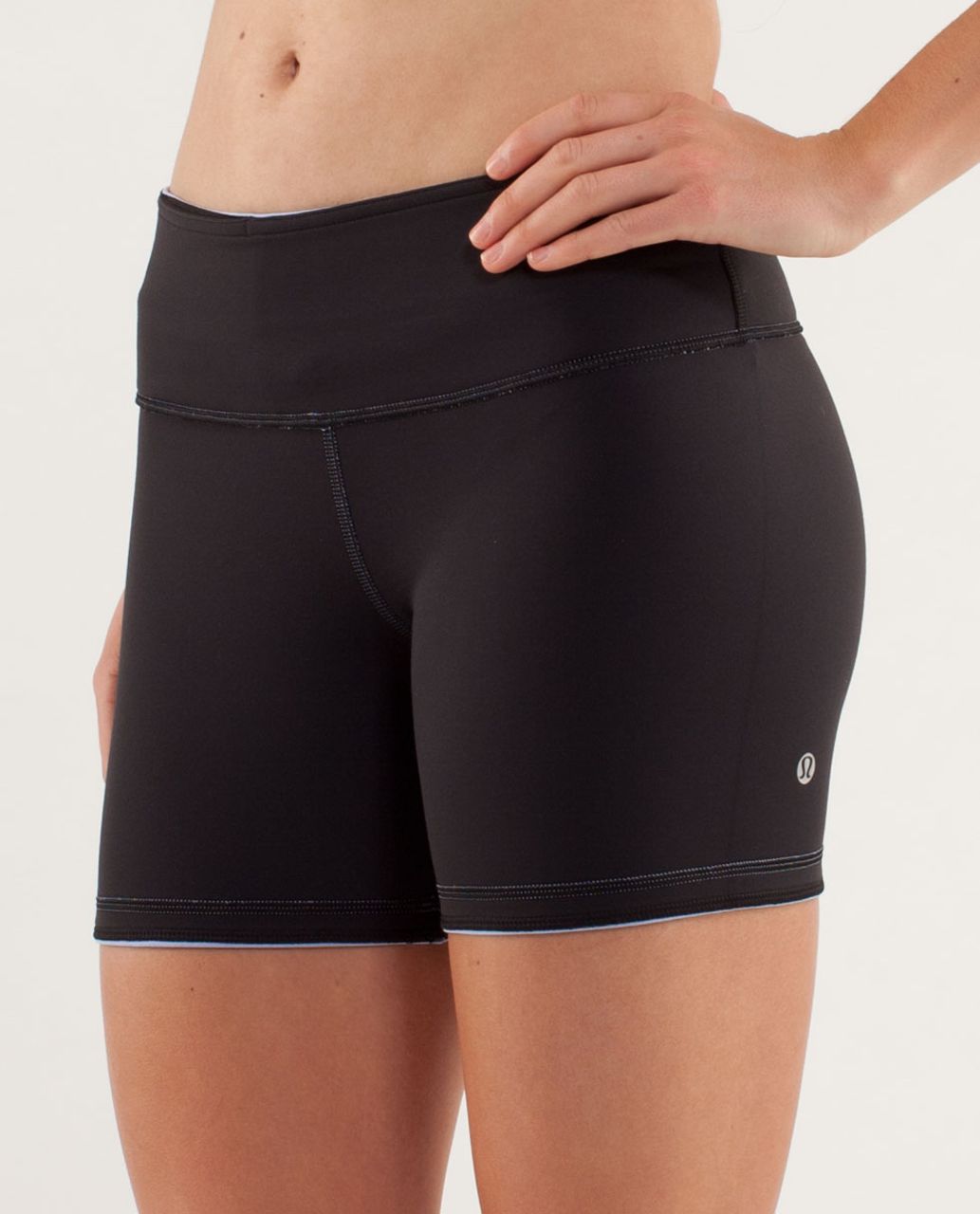 Lululemon Reverse Groove Short (Regular) - Polar Haze / Black