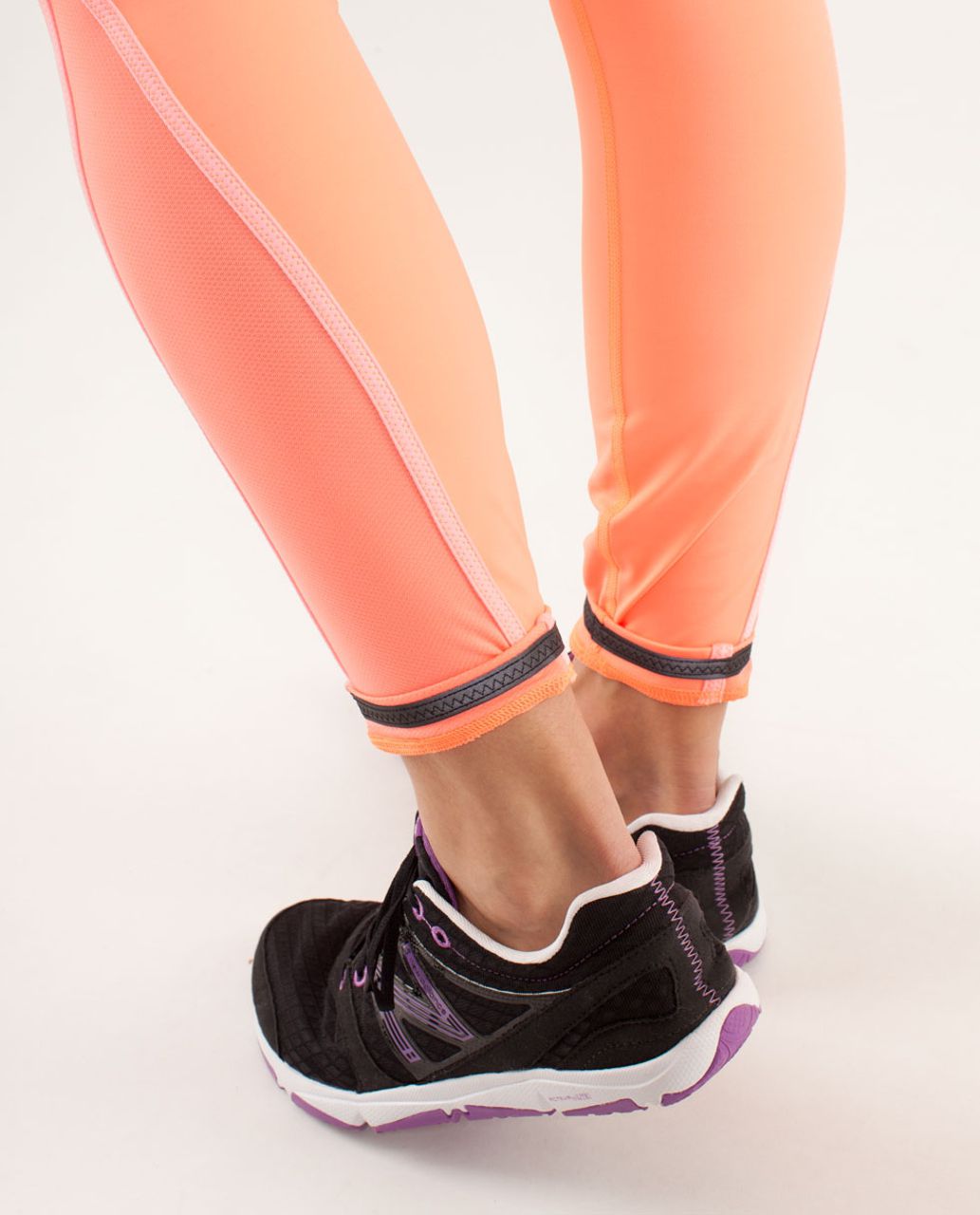 Lululemon Run:  Pace Tight - Pop Orange / Bleached Coral