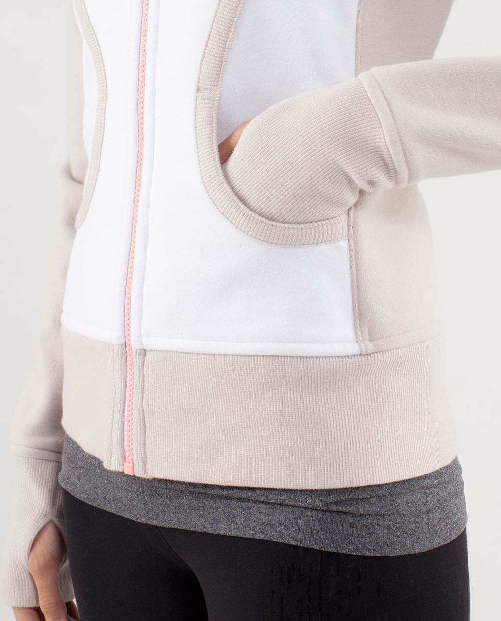 Lululemon Scuba Hoodie *Stretch (Lined Hood) - White / Dune