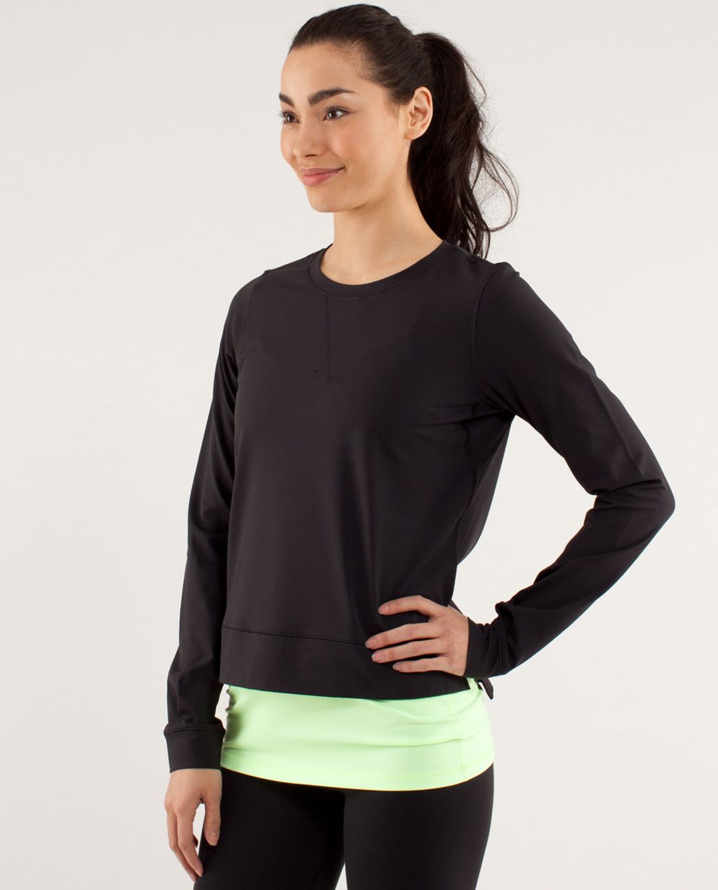 Lululemon Run:  Warm Up Crew - Black