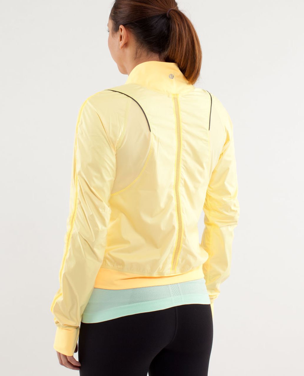 Lululemon Run:  Two To Make It True Jacket - Mellow Lemon / Burning Yellow