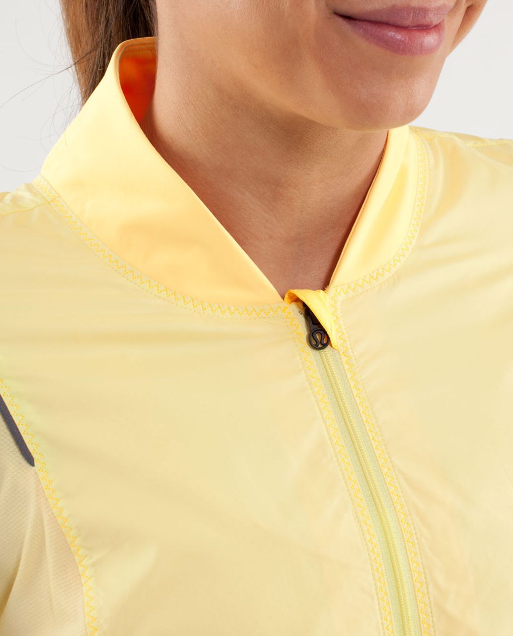 Lululemon Run:  Two To Make It True Jacket - Mellow Lemon / Burning Yellow