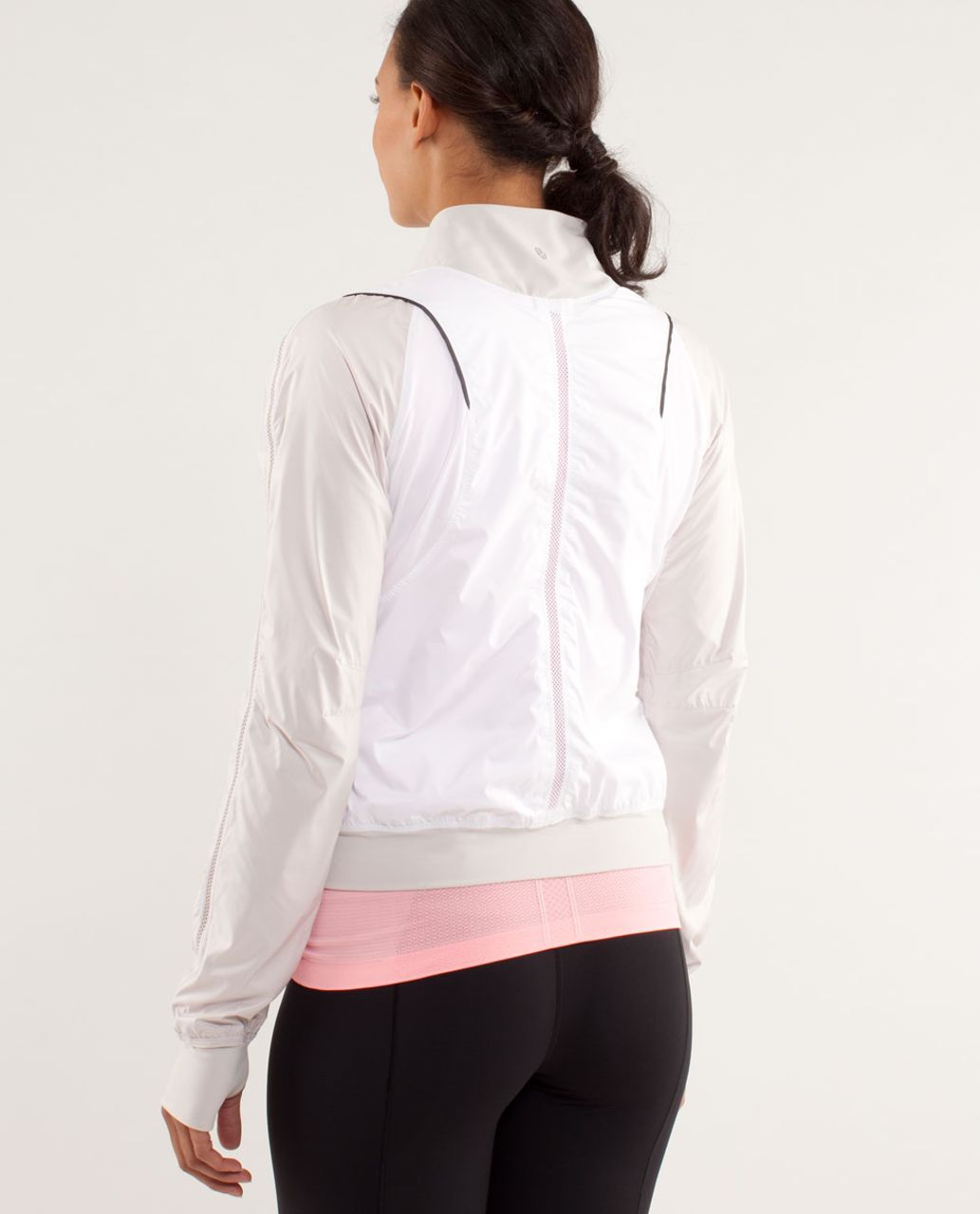 Lululemon Run:  Two To Make It True Jacket - White / Dune