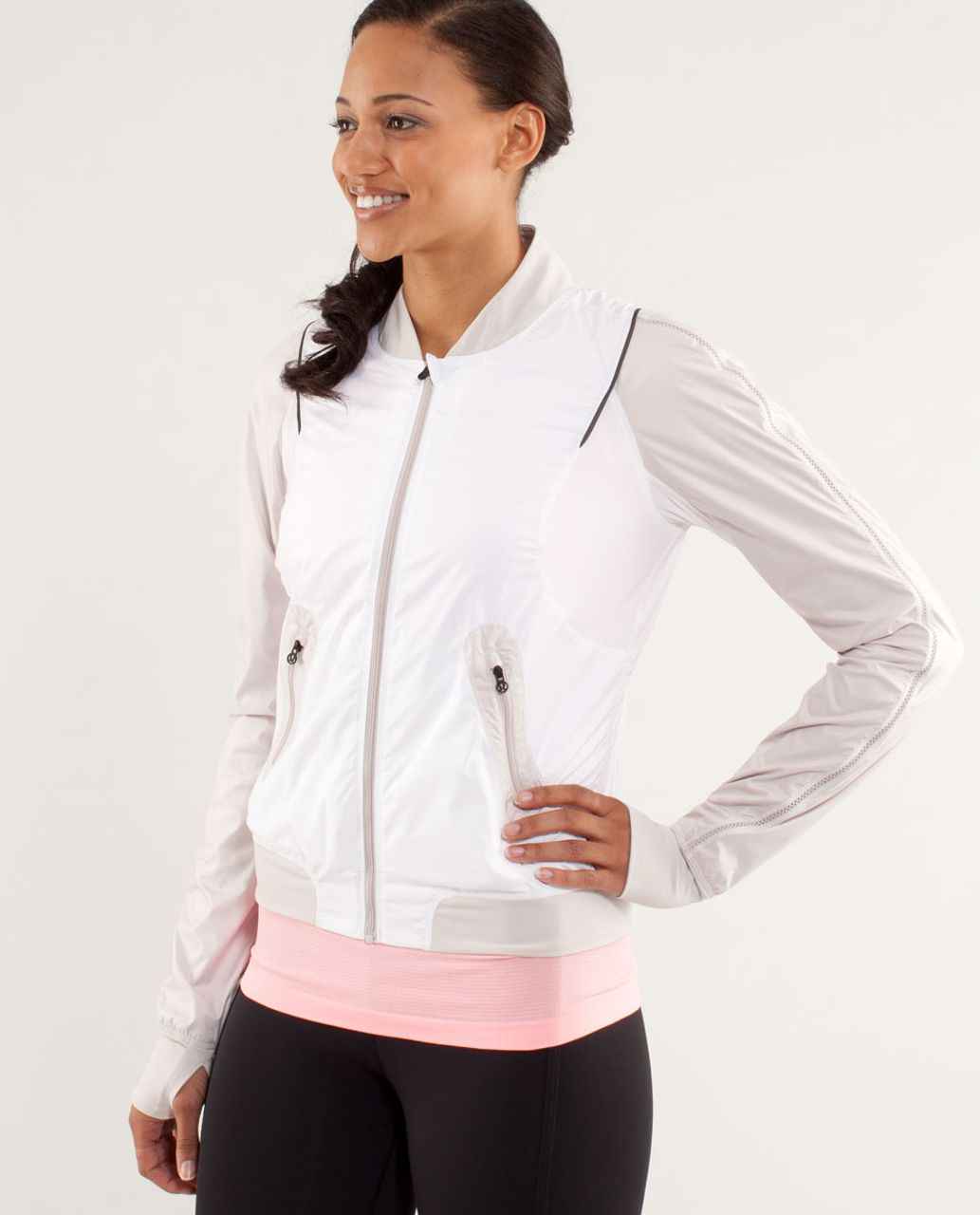 Lululemon Run: Two To Make It True Jacket - White / Dune - lulu