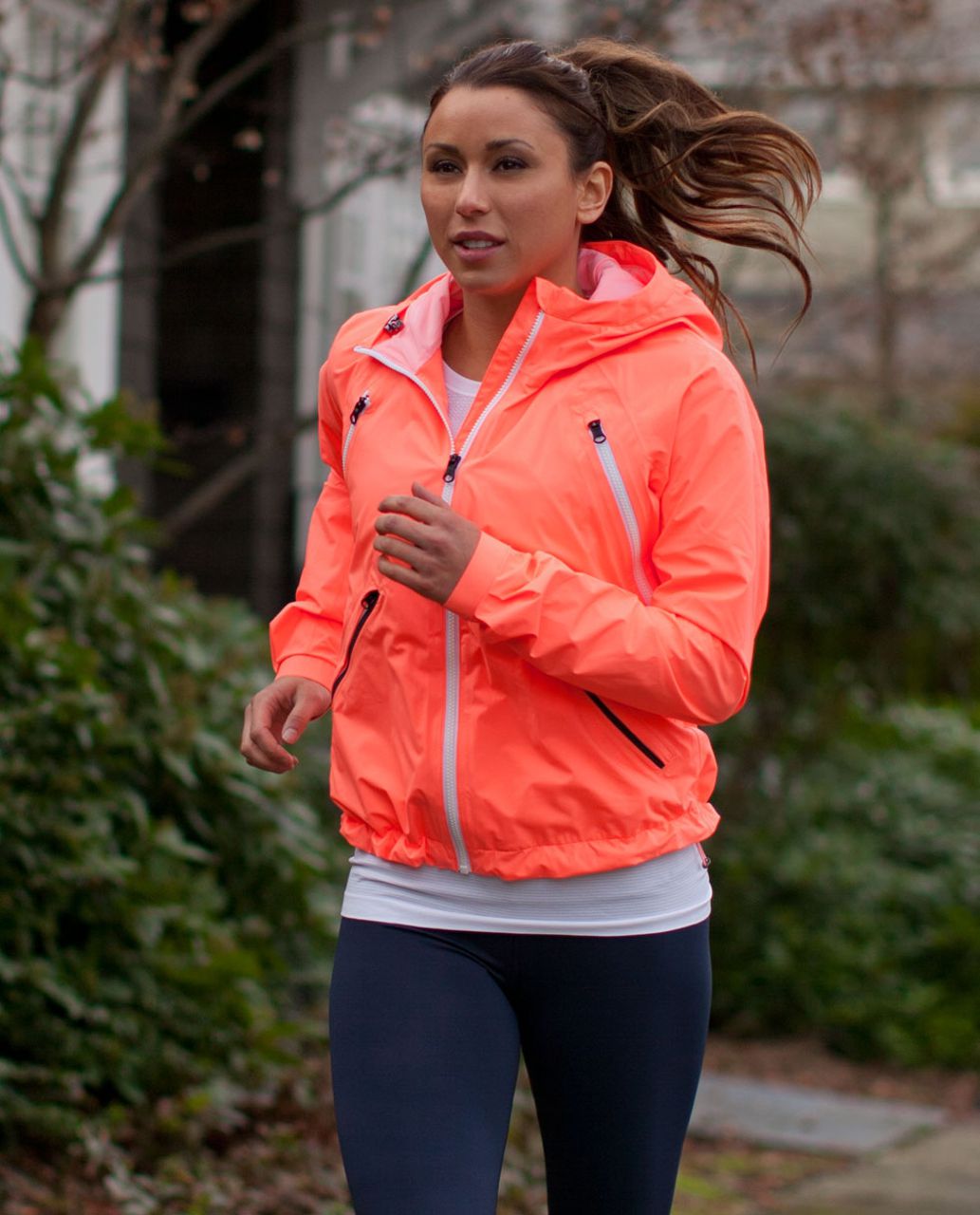 Lululemon Run: Rise And Shine Jacket - Pop Orange / Bleached Coral - lulu  fanatics