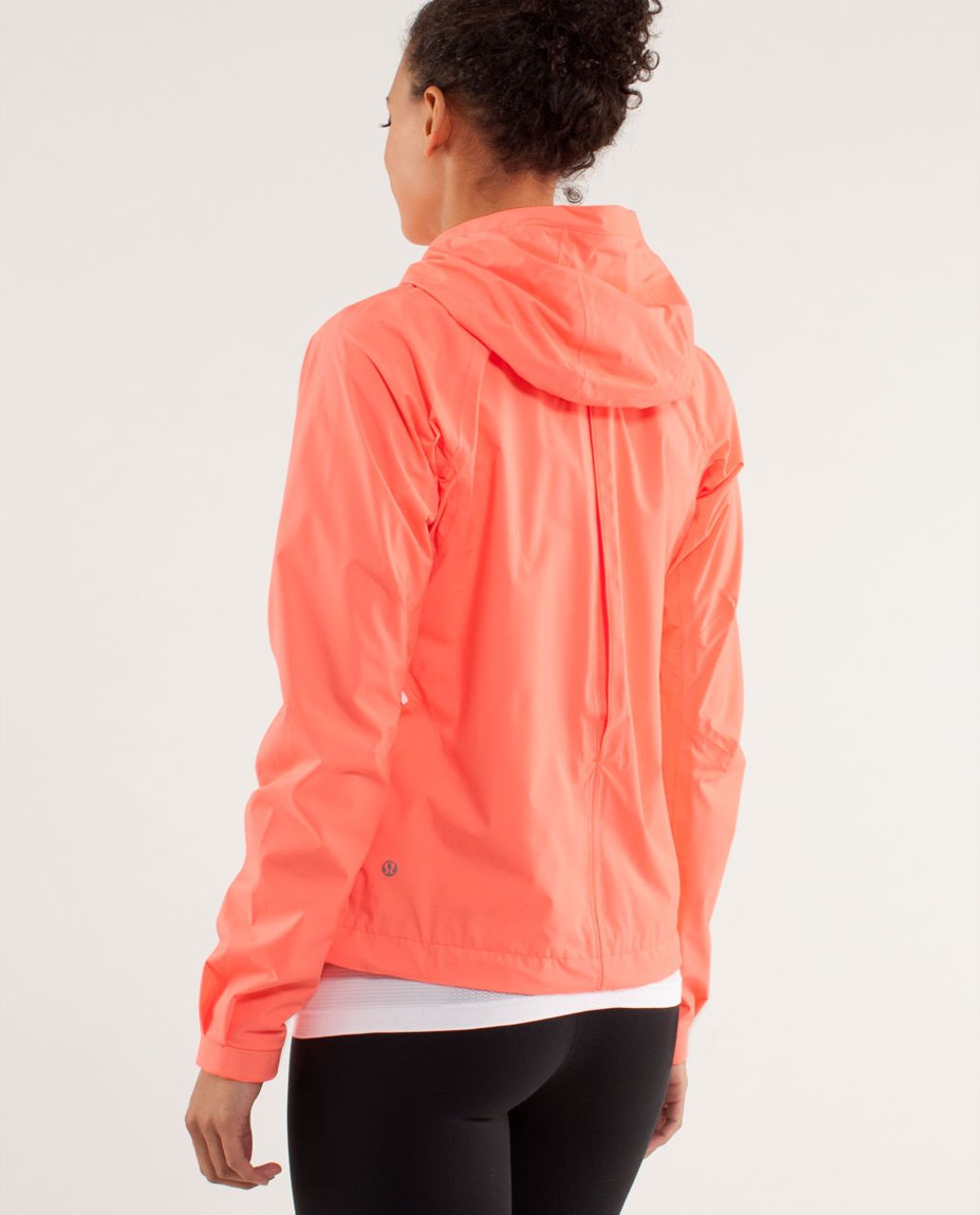 Lululemon Run:  Rise And Shine Jacket - Pop Orange / Bleached Coral