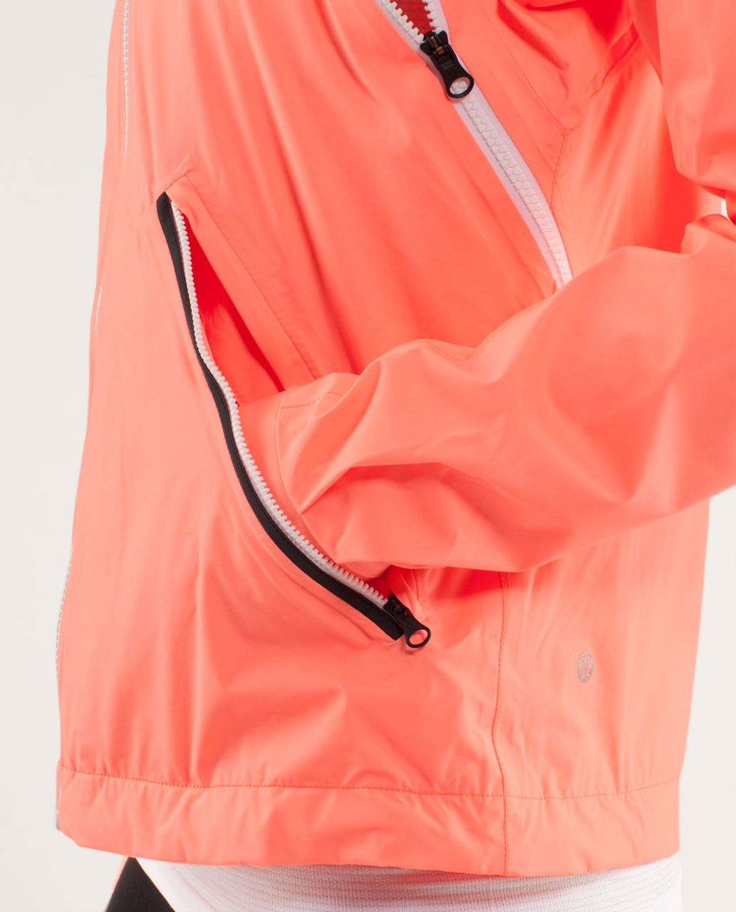 Lululemon Run:  Rise And Shine Jacket - Pop Orange / Bleached Coral