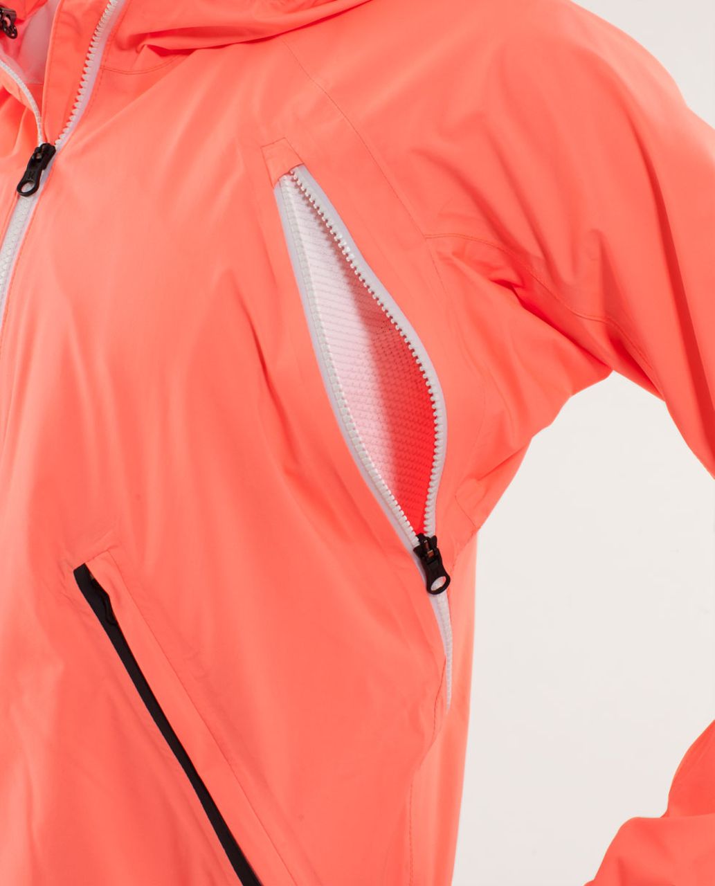 Lululemon Run:  Rise And Shine Jacket - Pop Orange / Bleached Coral