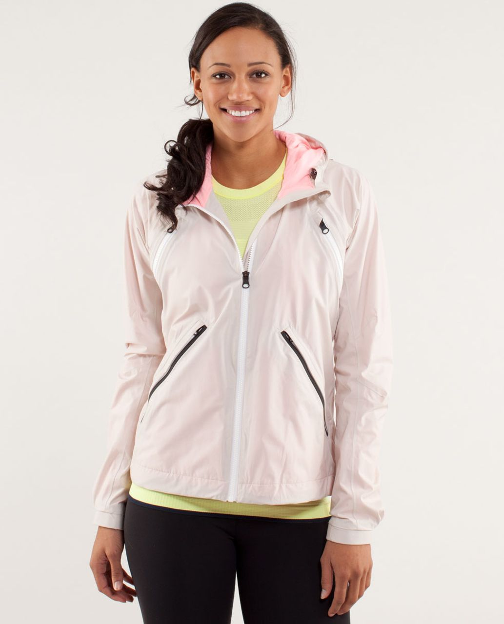 Lululemon Run:  Rise And Shine Jacket - Dune / Bleached Coral