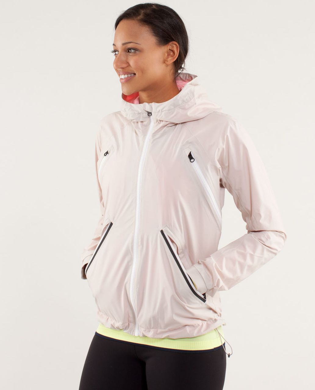 Lululemon Run:  Rise And Shine Jacket - Dune / Bleached Coral