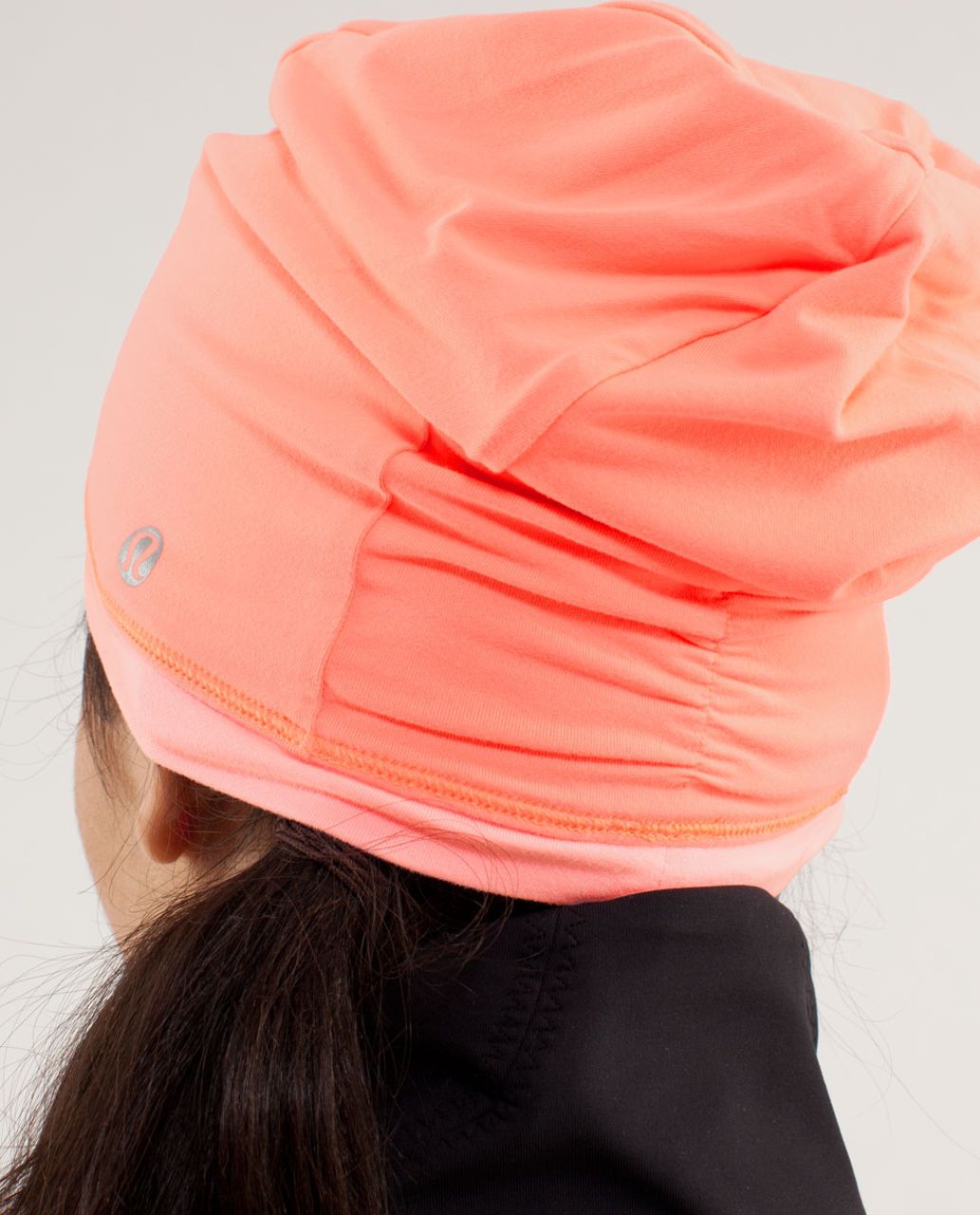 Lululemon Double The Fun Run Toque - Bleached Coral / Pop Orange