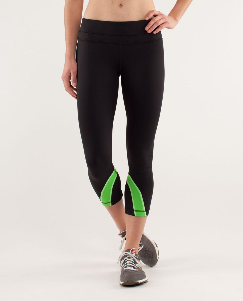 Lululemon Run:  Inspire Crop II - Black / Frond