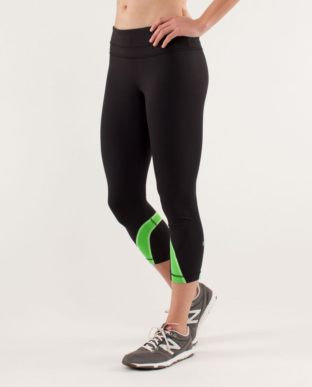 Lululemon Run:  Inspire Crop II - Black / Frond