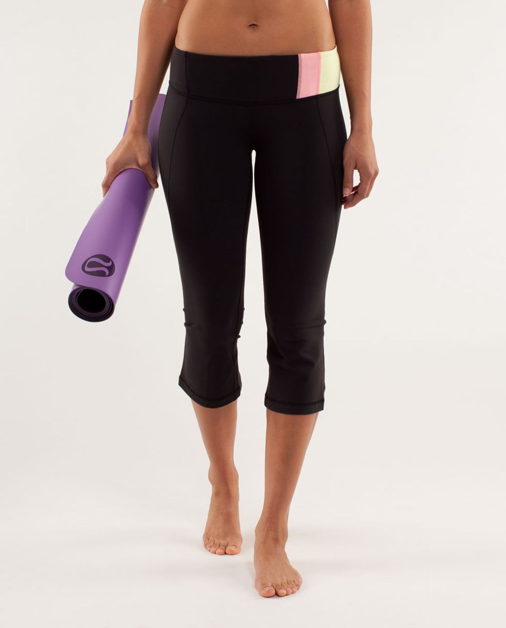 Lululemon Gather & Crow Crop - Black / Quilt Spring13 1