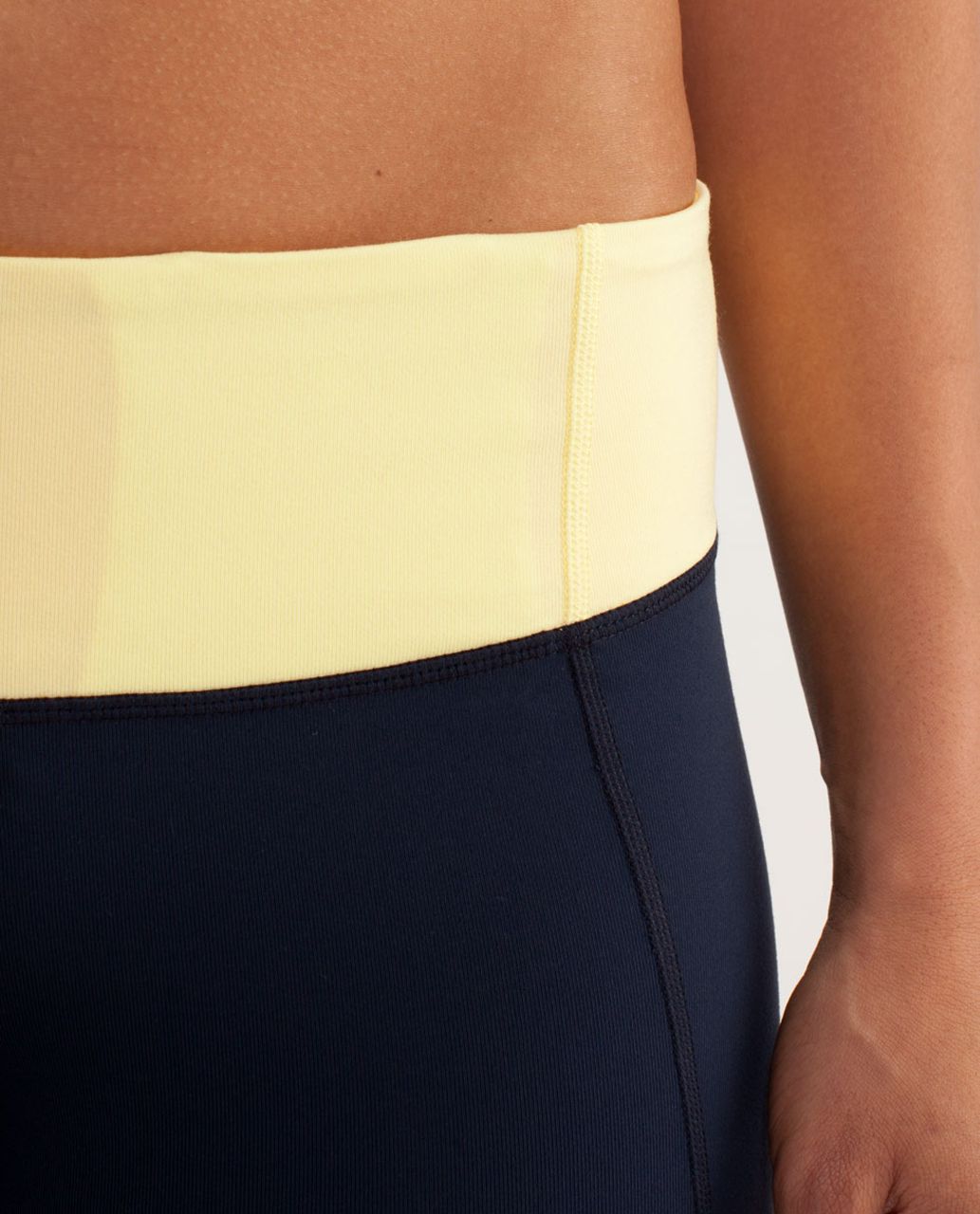 Lululemon Gather & Crow Crop - Inkwell / Mellow Lemon / Burning Yellow