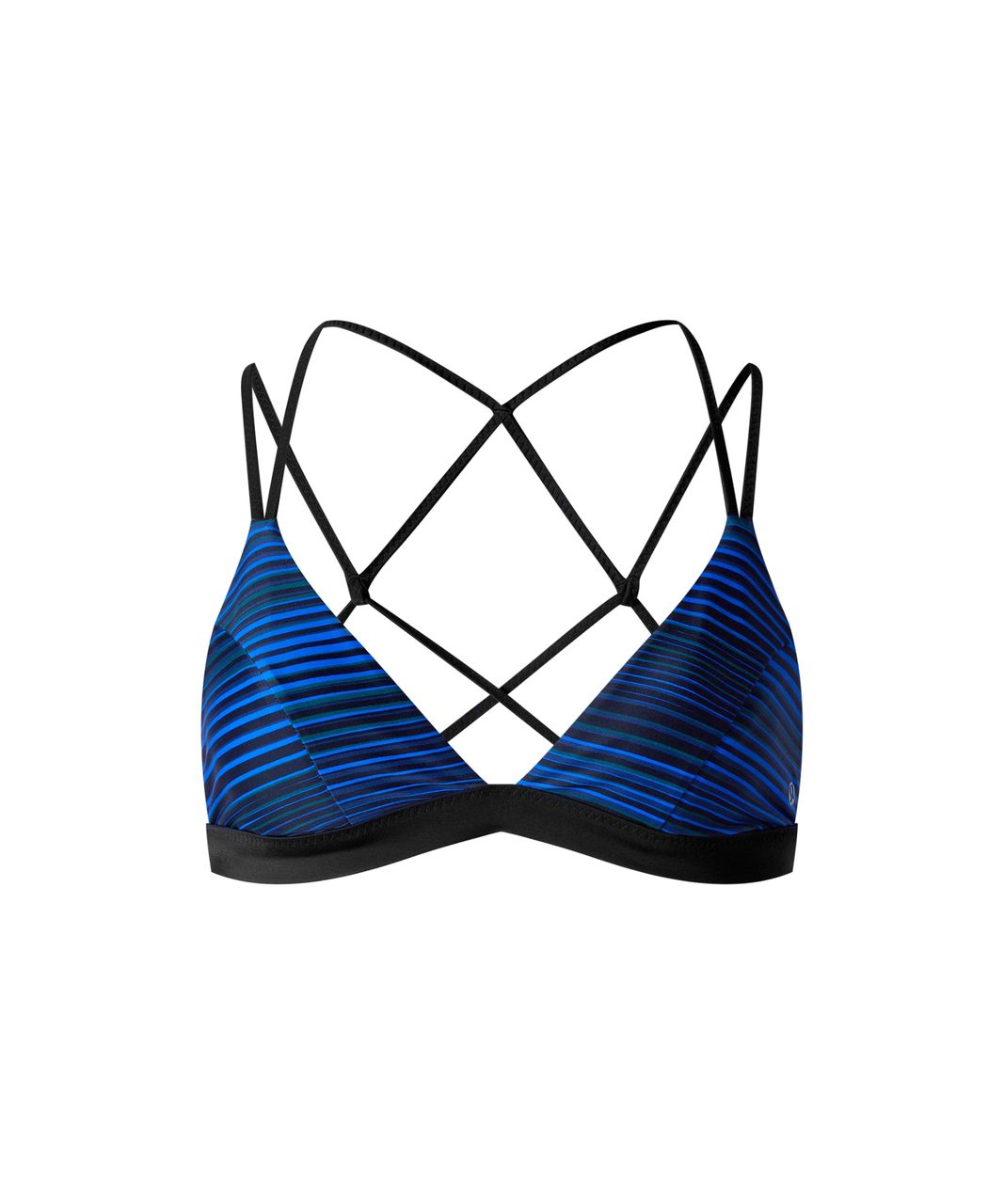 Lululemon Tidal Flow Triangle Top - Twisted Dune Harbor Blue Black / Black