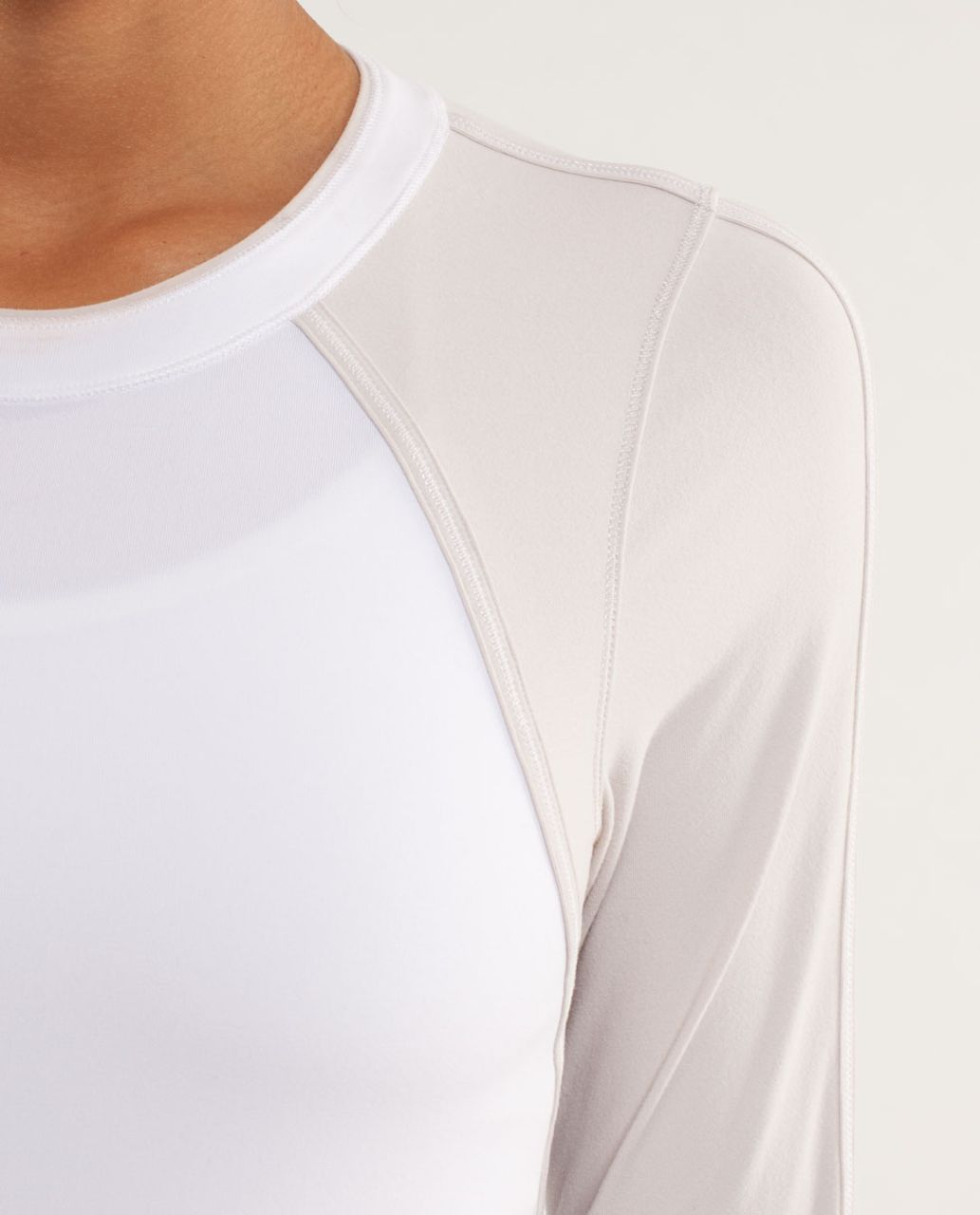 Lululemon Run: Layer Me Long Sleeve - White / Dune - lulu fanatics