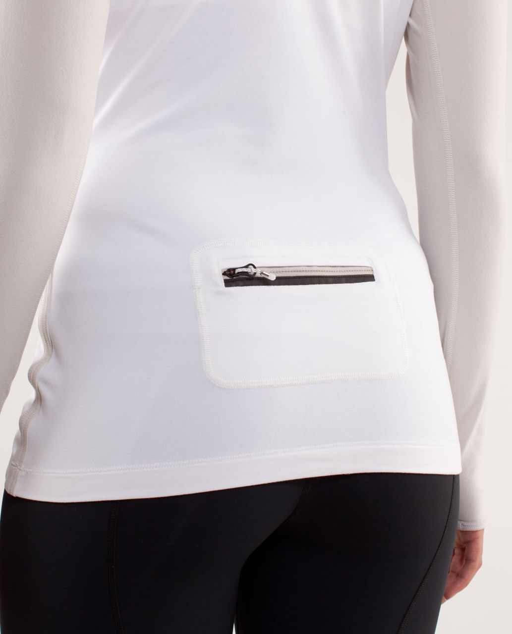 Lululemon Run:  Layer Me Long Sleeve - White / Dune