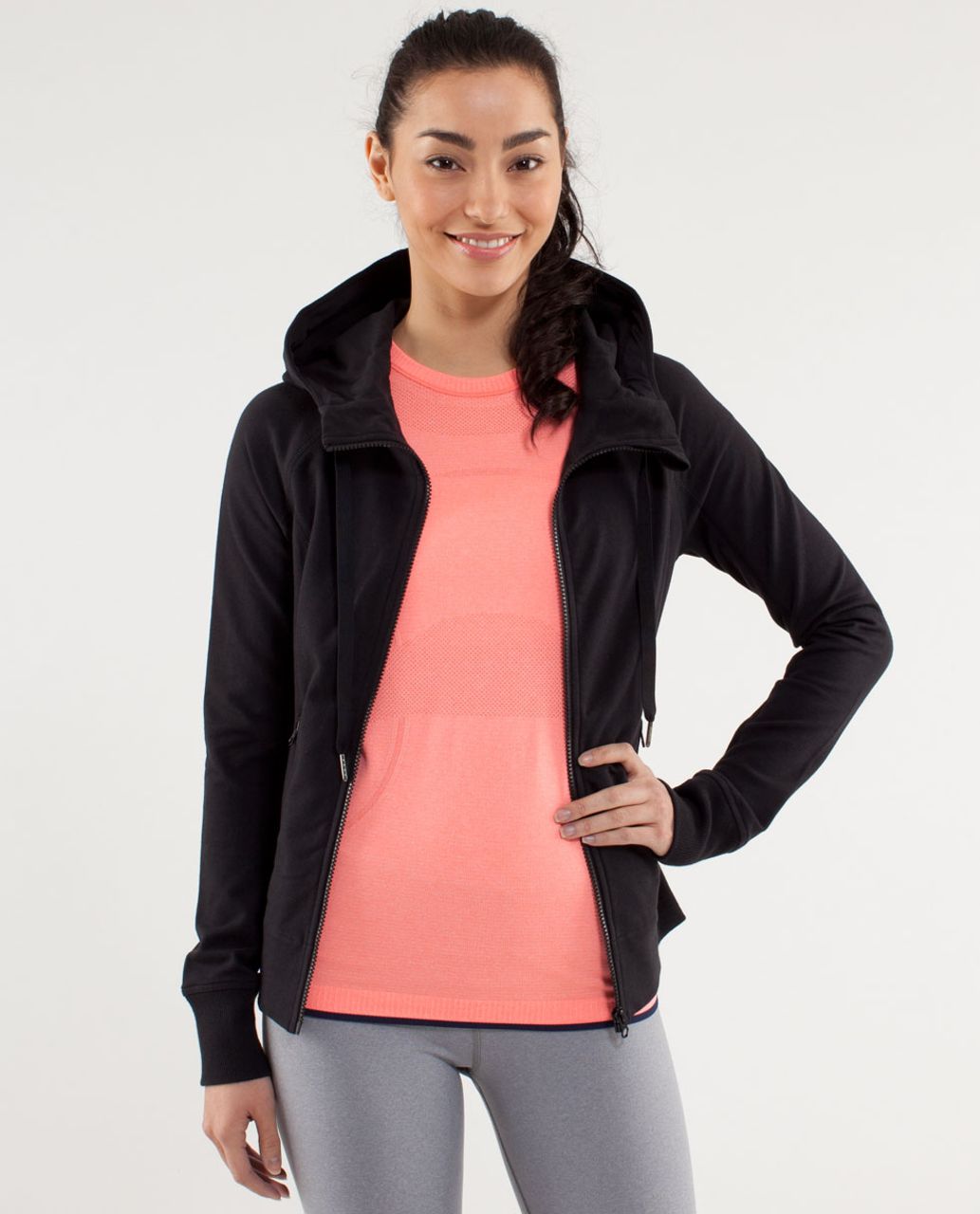 Lululemon Rejuvenate Hoodie Zip up Jacket sweatshirt Bleached Coral Size 10