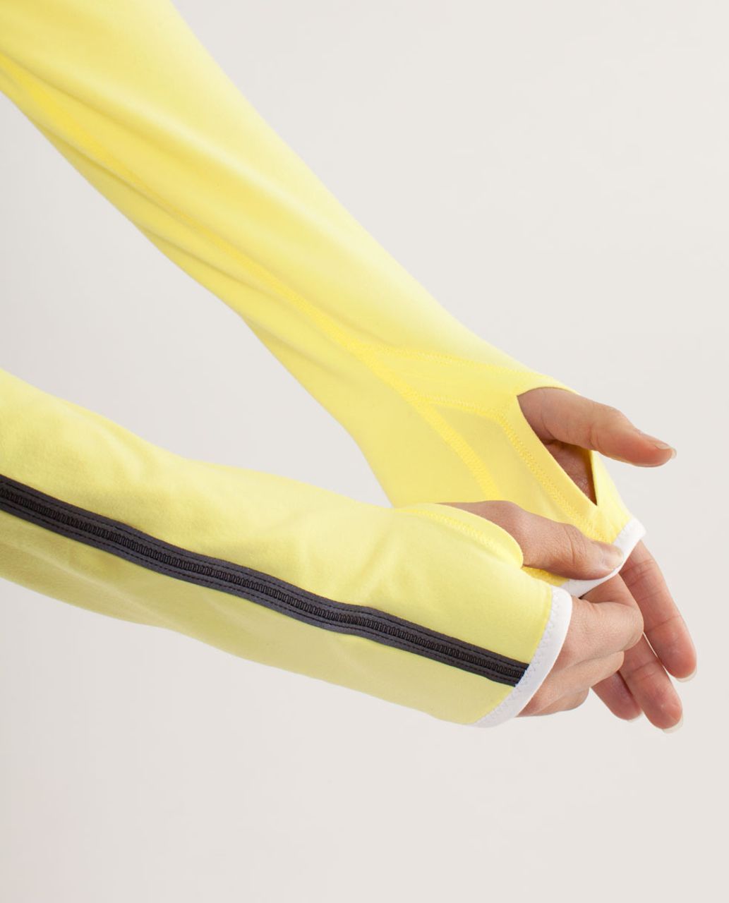 Lululemon Run:  Rise And Shine Pullover - Mellow Lemon / White