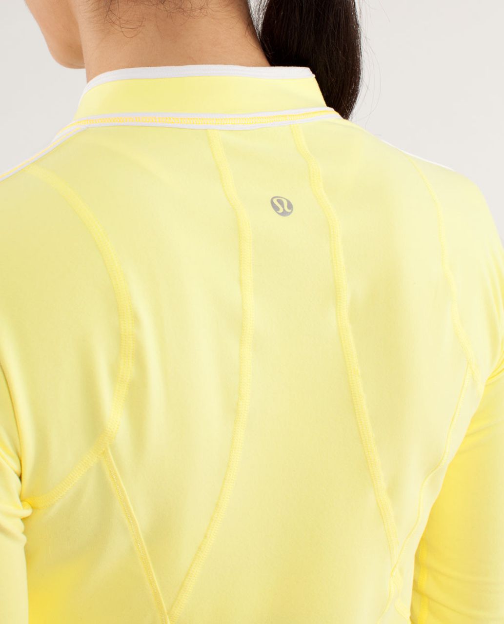 Lululemon Run:  Rise And Shine Pullover - Mellow Lemon / White