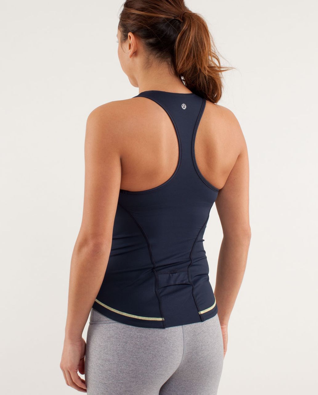 Lululemon Cardio Kick Tank - Mellow Lemon / Burning Yellow / Inkwell