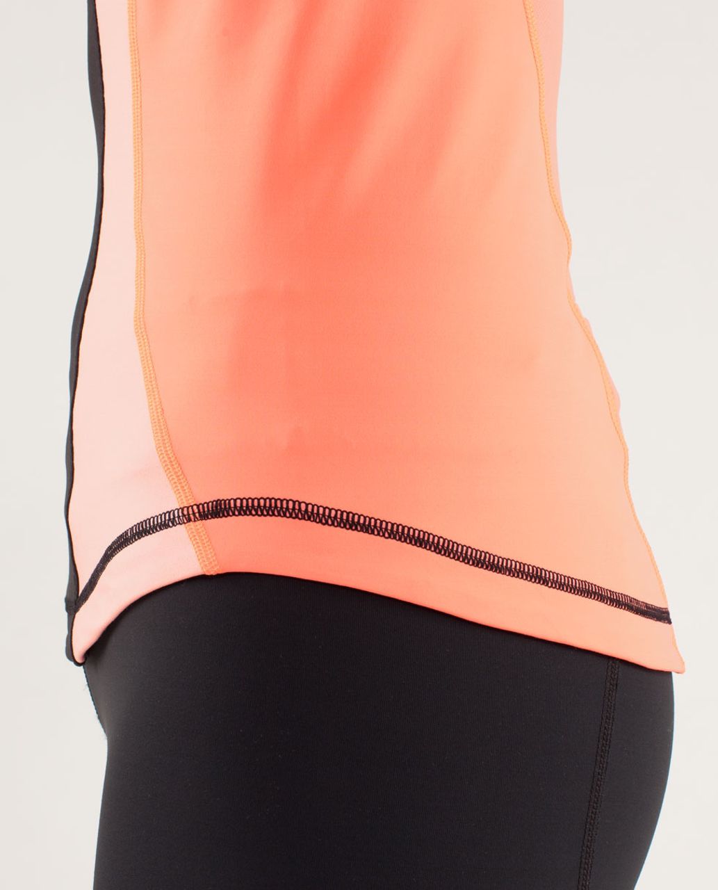 Lululemon Cardio Kick Tank - Black / Bleached Coral / Pop Orange