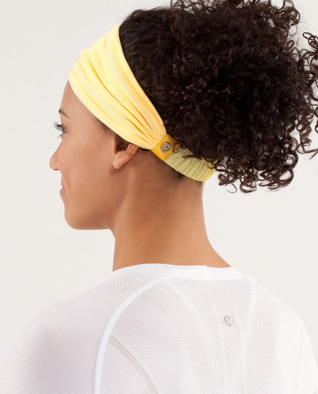 Lululemon Bang Buster Headband *Reversible - Mellow Lemon / Ocean Stripe Mellow Lemon