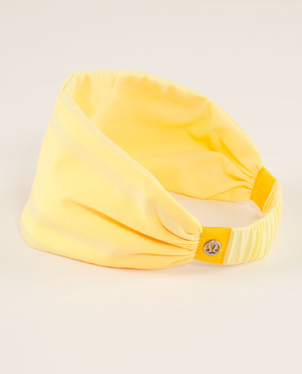 Lululemon Bang Buster Headband *Reversible - Mellow Lemon / Ocean Stripe Mellow Lemon