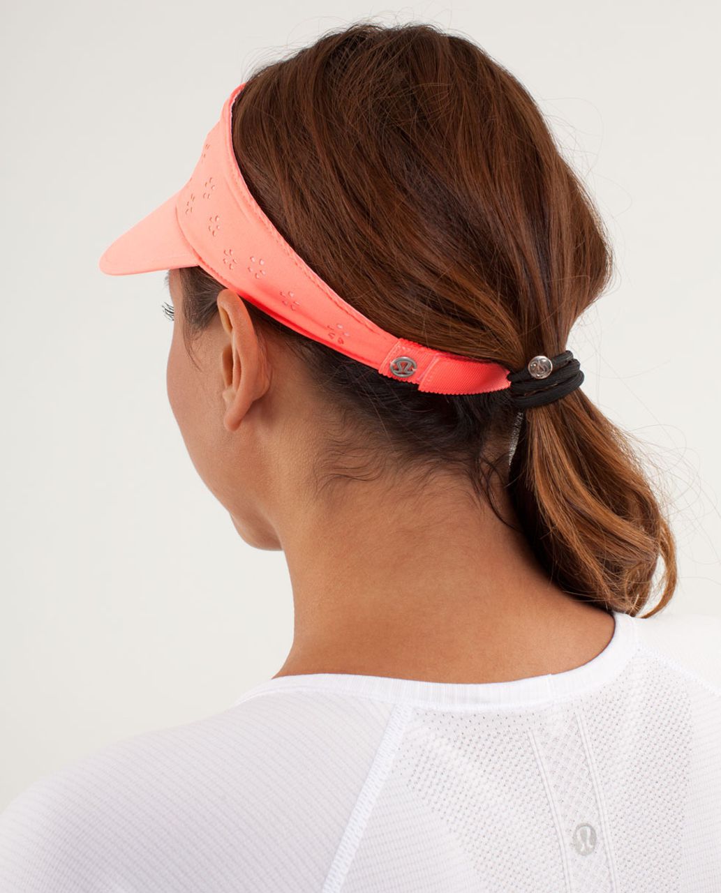 Lululemon Shady Lady Run Visor - Bleached Coral / Pop Orange