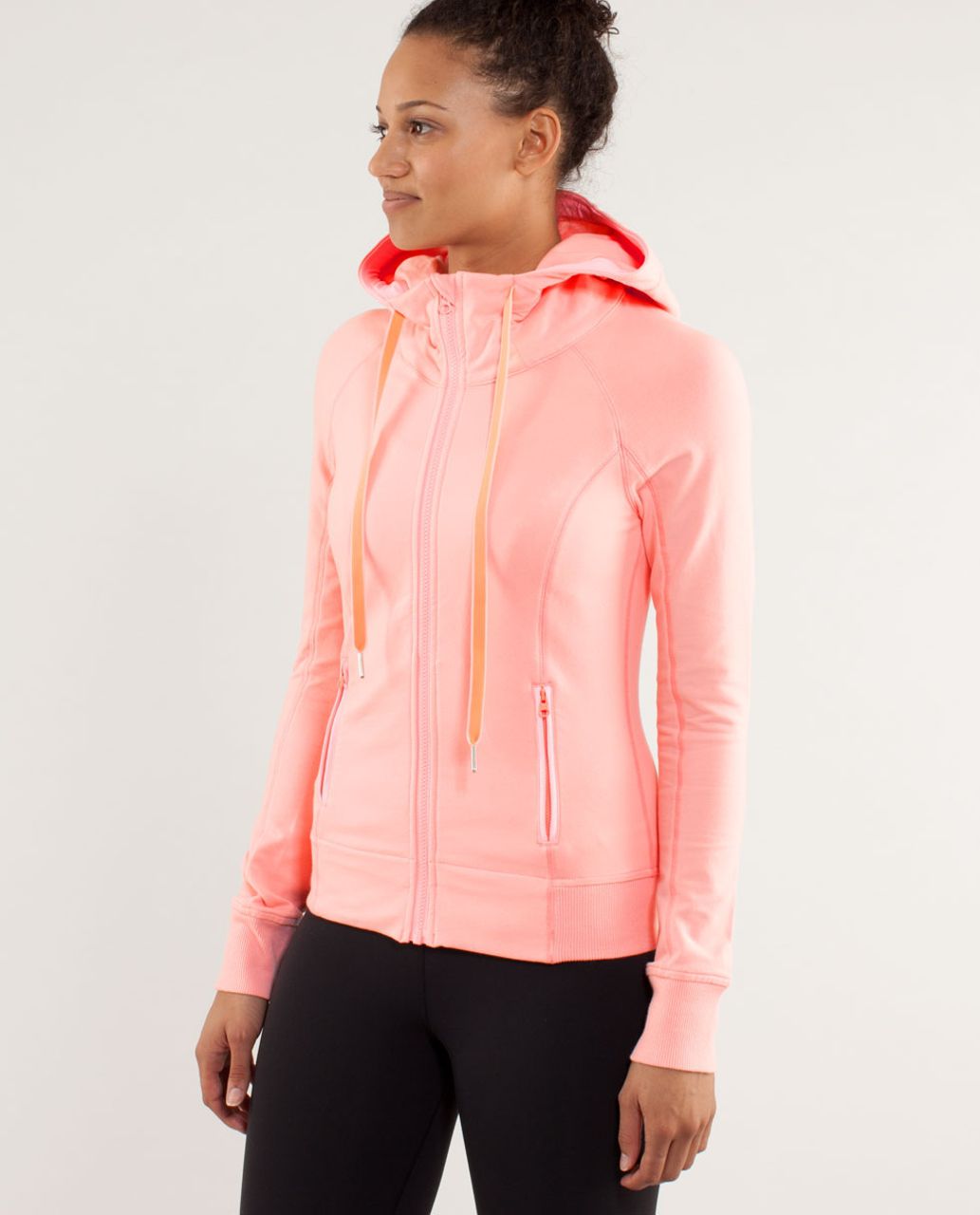 Lululemon Rejuvenate Hoodie Zip up Jacket sweatshirt Bleached Coral Size 10