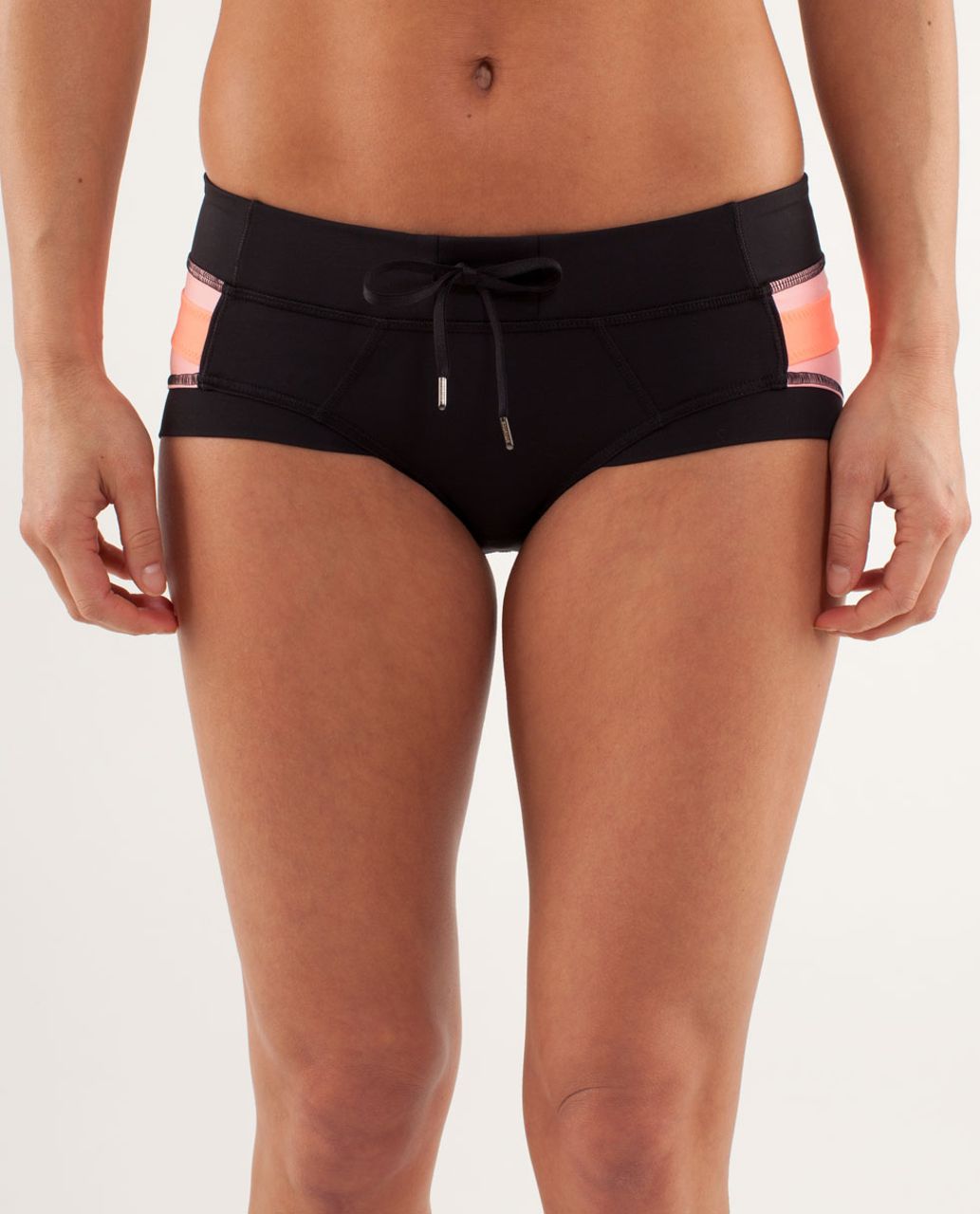 Lululemon Heat It Up Short - Black / Bleached Coral / Pop Orange