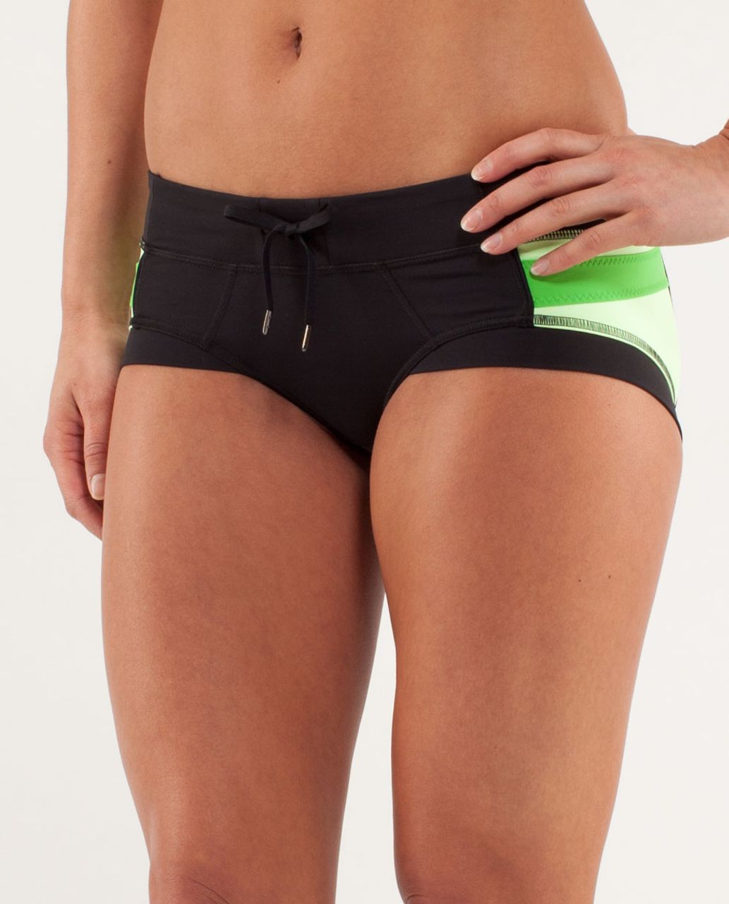 Lululemon Heat It Up Short - Black / Faded Zap / Frond