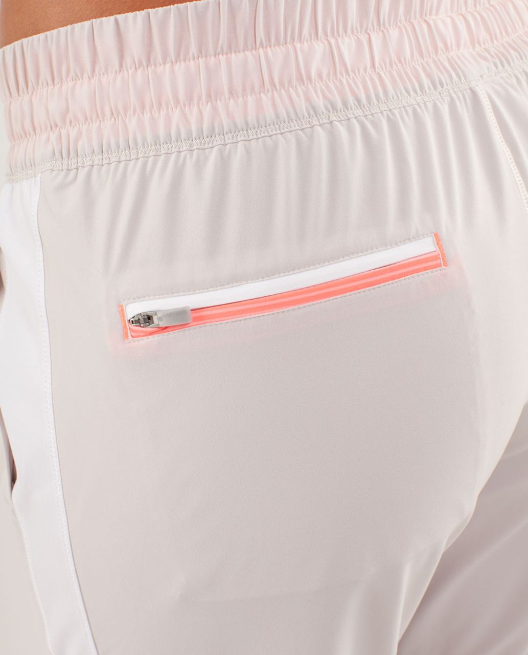 Lululemon Work It Out Track Pant *Lined - Dune / White / Wagon Stripe Pop Orange