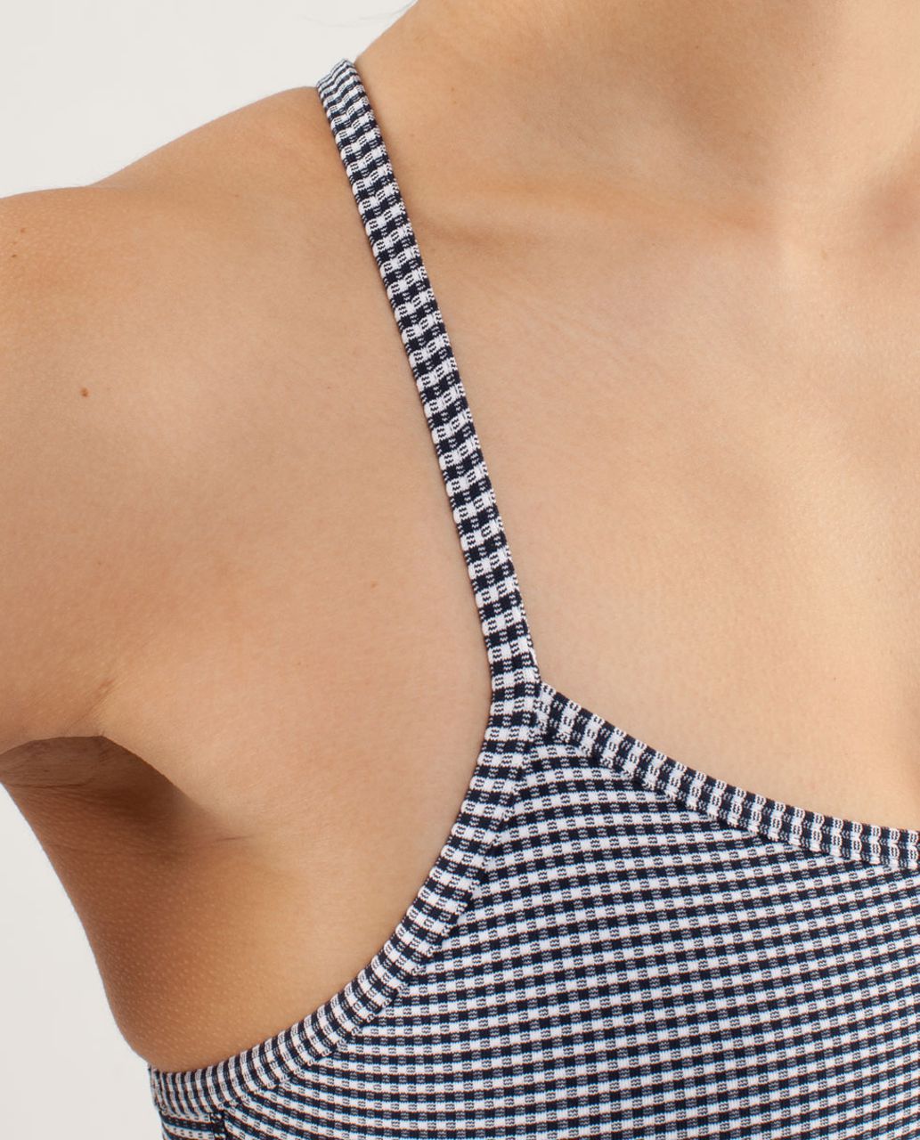 Lululemon Energy Bra - Gingham Luon White Black / Tranquil Blue - lulu  fanatics