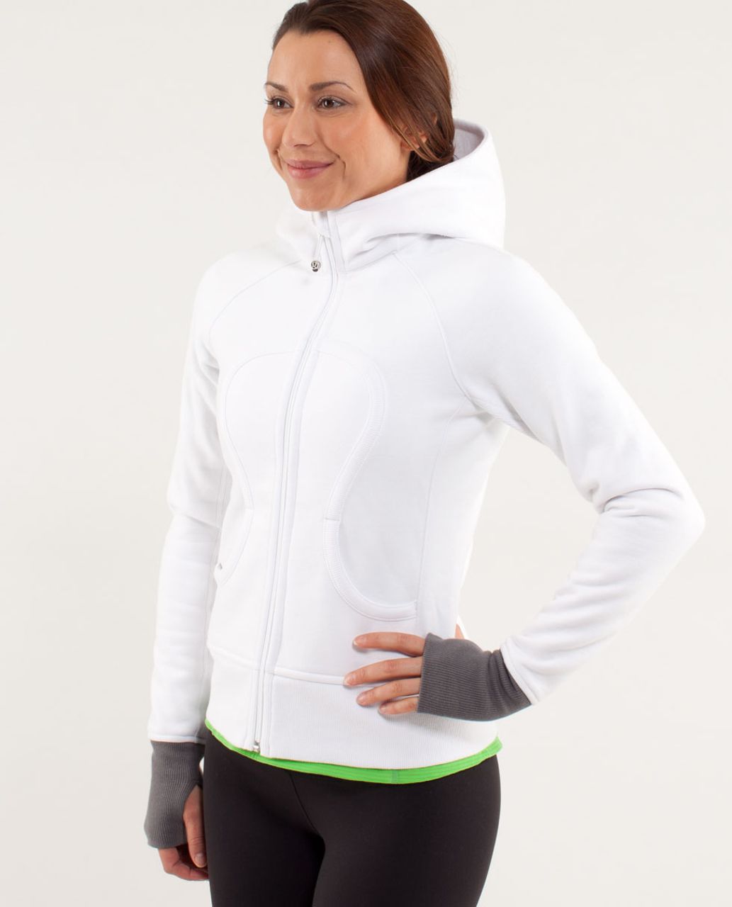 Lululemon Scuba Hoodie *Stretch (Lined Hood) - White /  Slate