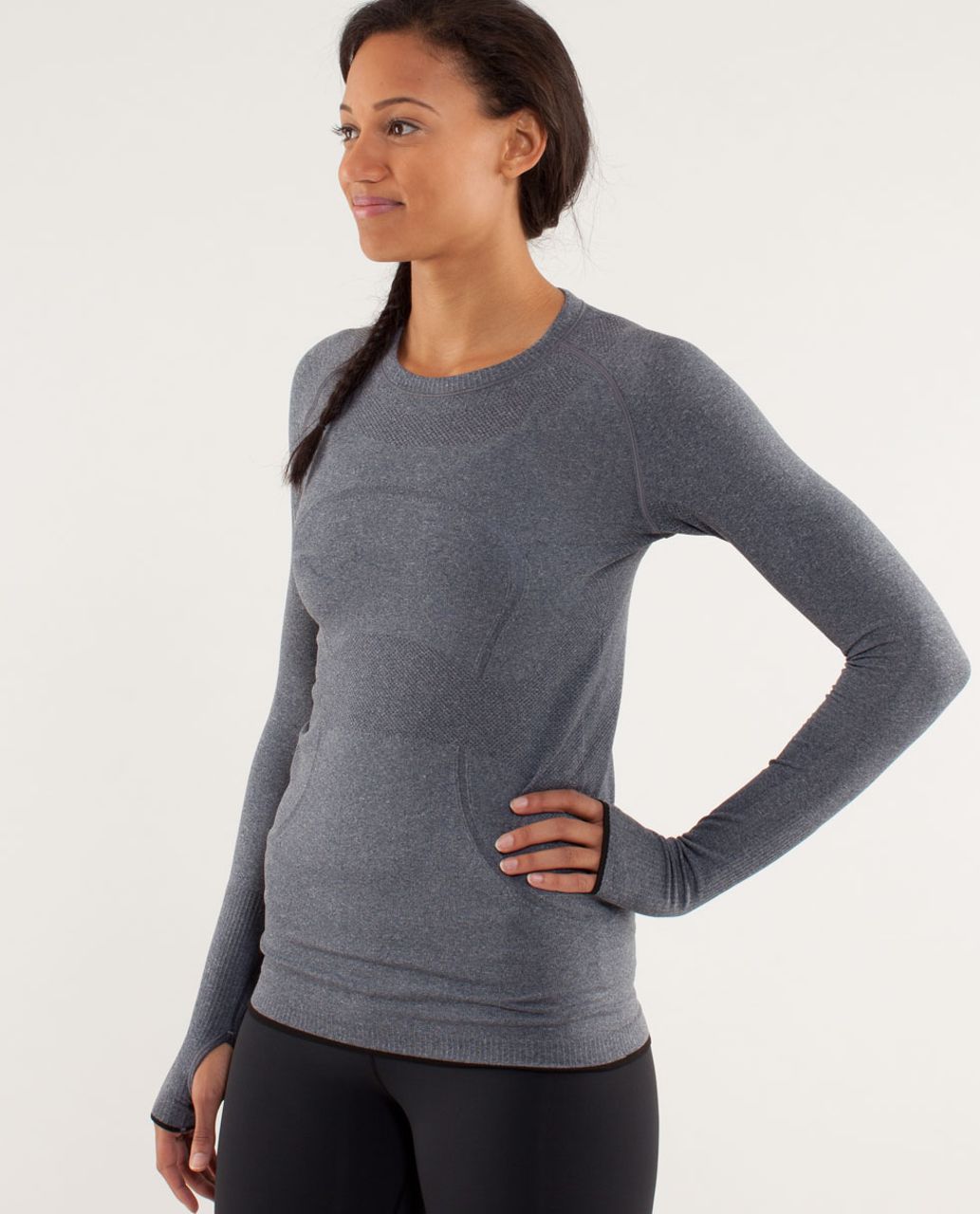 Lululemon Run:  Swiftly Tech Long Sleeve - Inkwell / Black