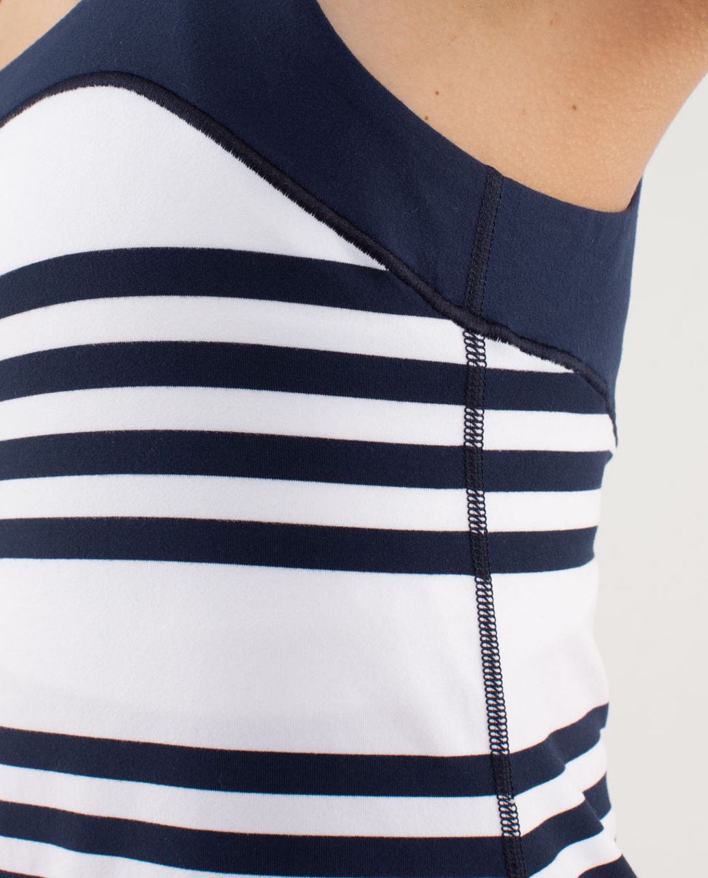 Lululemon Run:  First Base Tank - Ocean Stripe Inkwell / Inkwell