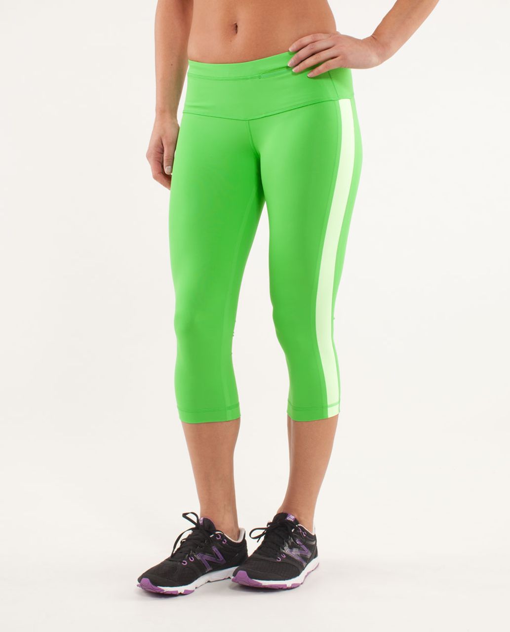 Lululemon Run:  Proceed With Speed Crop - Frond / Faded Zap