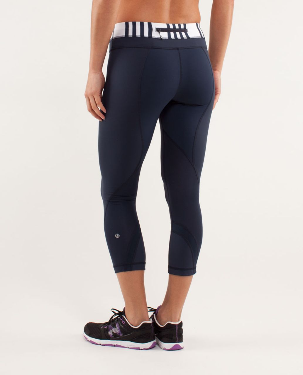 Lululemon Run:  Inspire Crop II - Inkwell / Ocean Stripe Inkwell