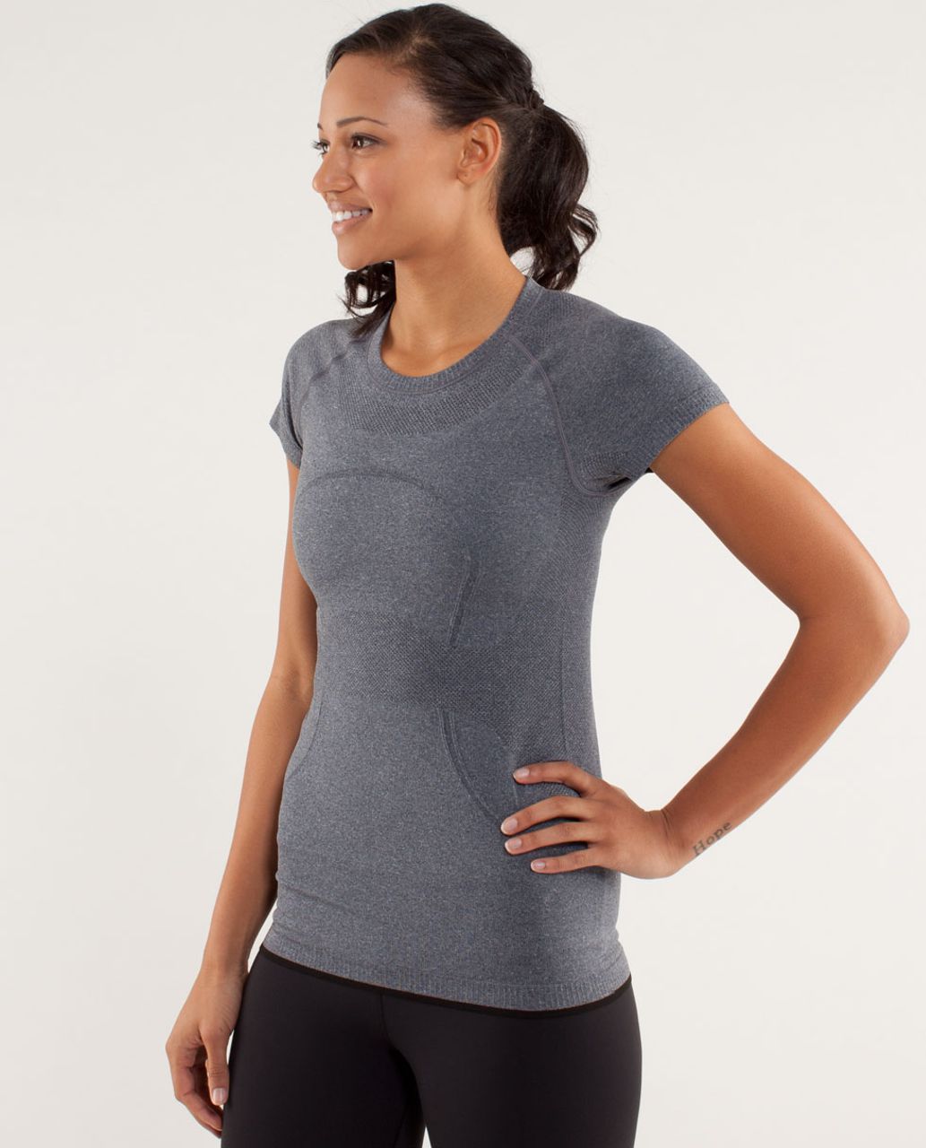 Lululemon Run:  Swiftly Tech Short Sleeve - Inkwell / Black