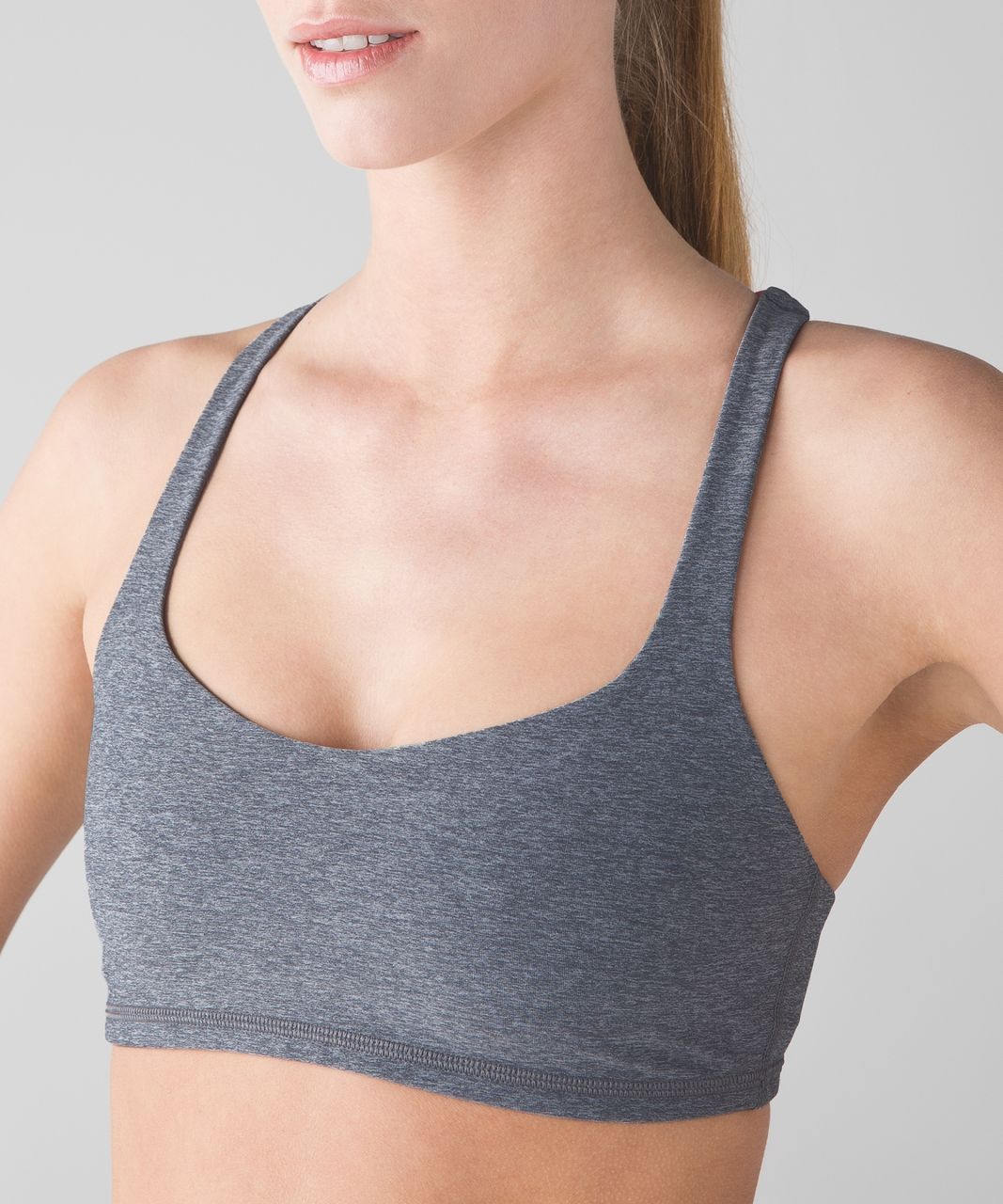 Lululemon Free To Be Bra (Trinity) - Heathered Slate / Grapefruit