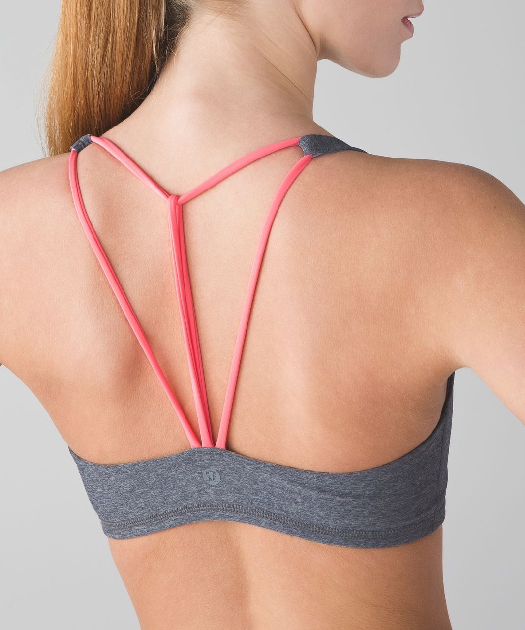 Lululemon Free To Be Bra (Trinity) - Heathered Slate / Grapefruit - lulu  fanatics