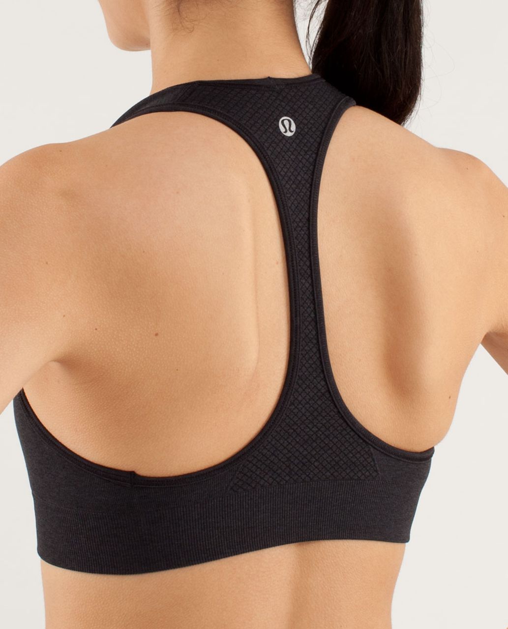 LULULEMON Racerback Sports Bra with Mesh Panel Microfiber Black Size 10