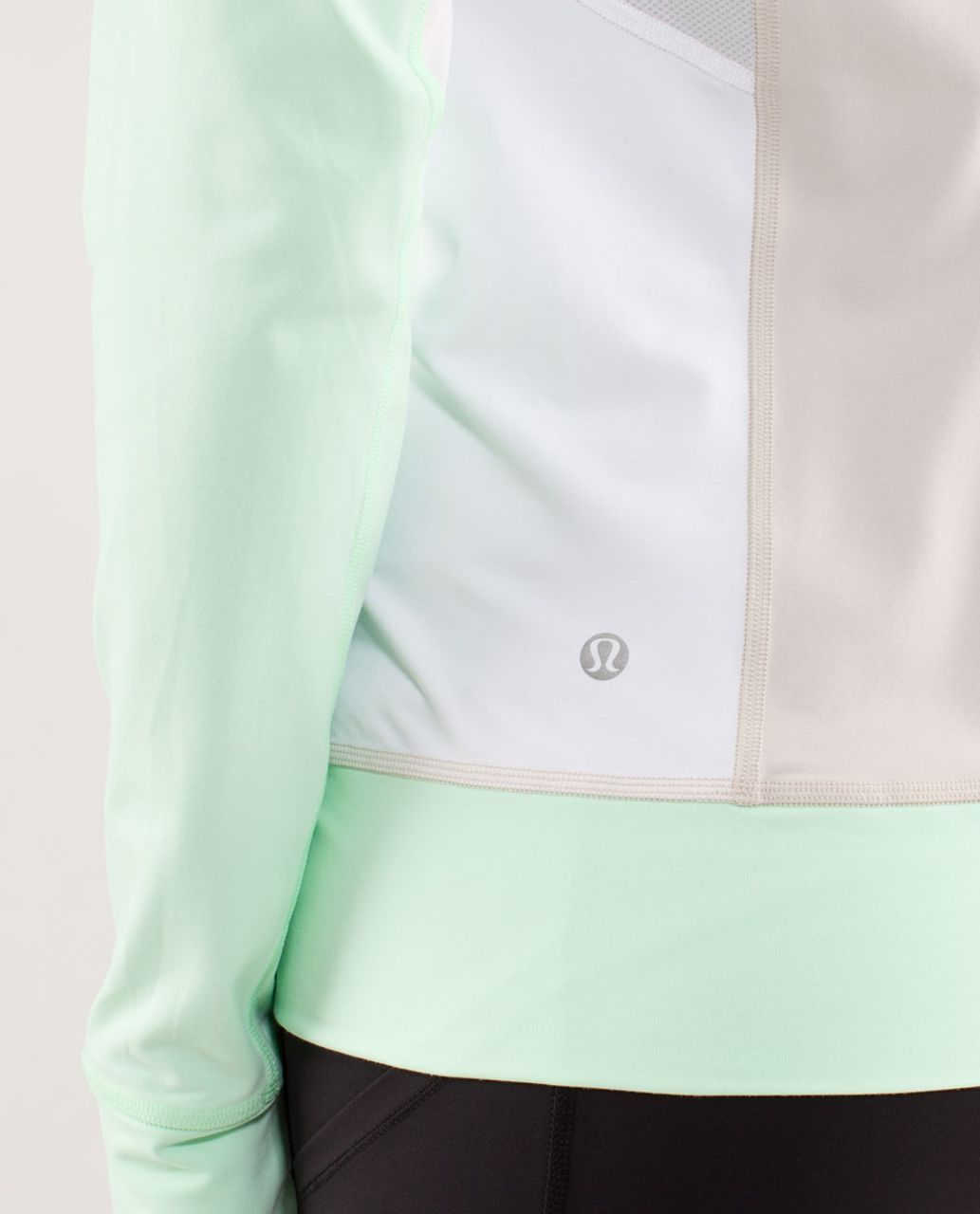 Lululemon Run:  Beach Runner Jacket - Dune / Fresh Teal / White