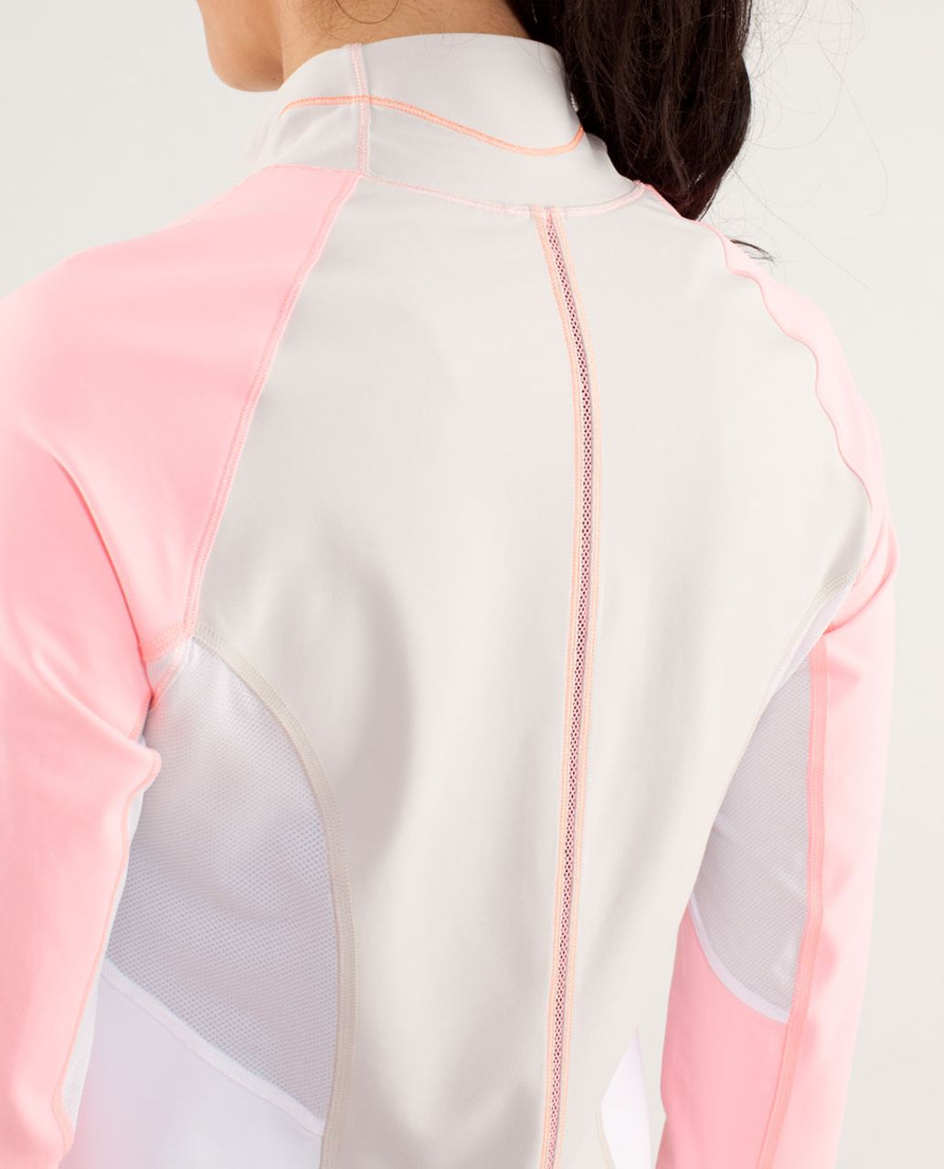 Lululemon Run:  Beach Runner Jacket - Dune / Bleached Coral / White